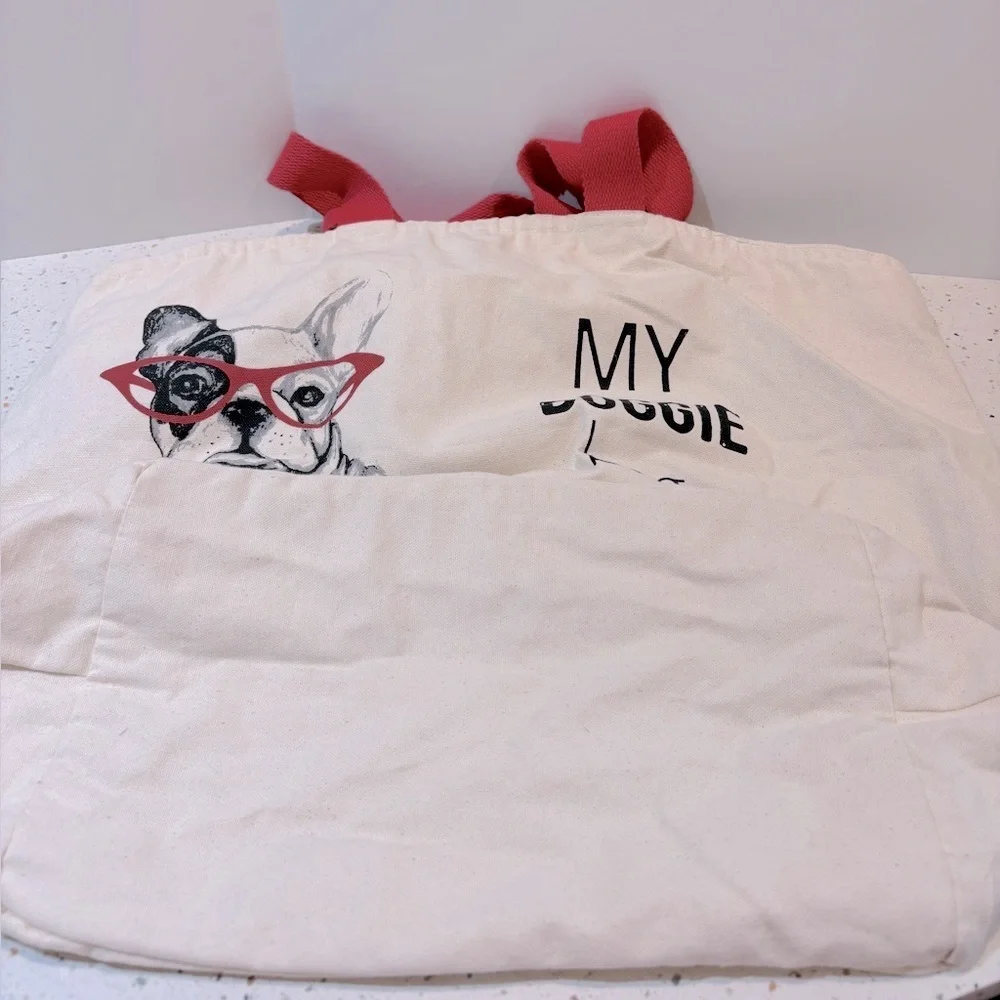 My Doggie Bag French Bulldog Cotton Large‎ Tote Bag